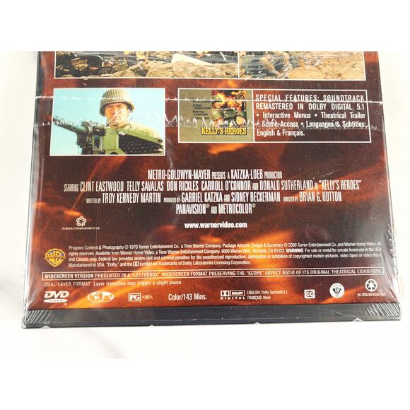 Movie Kelly's Heroes DVD New Sealed Clint Eastwood Telly Savalas 1970 Dolby - Picture 6 of 10